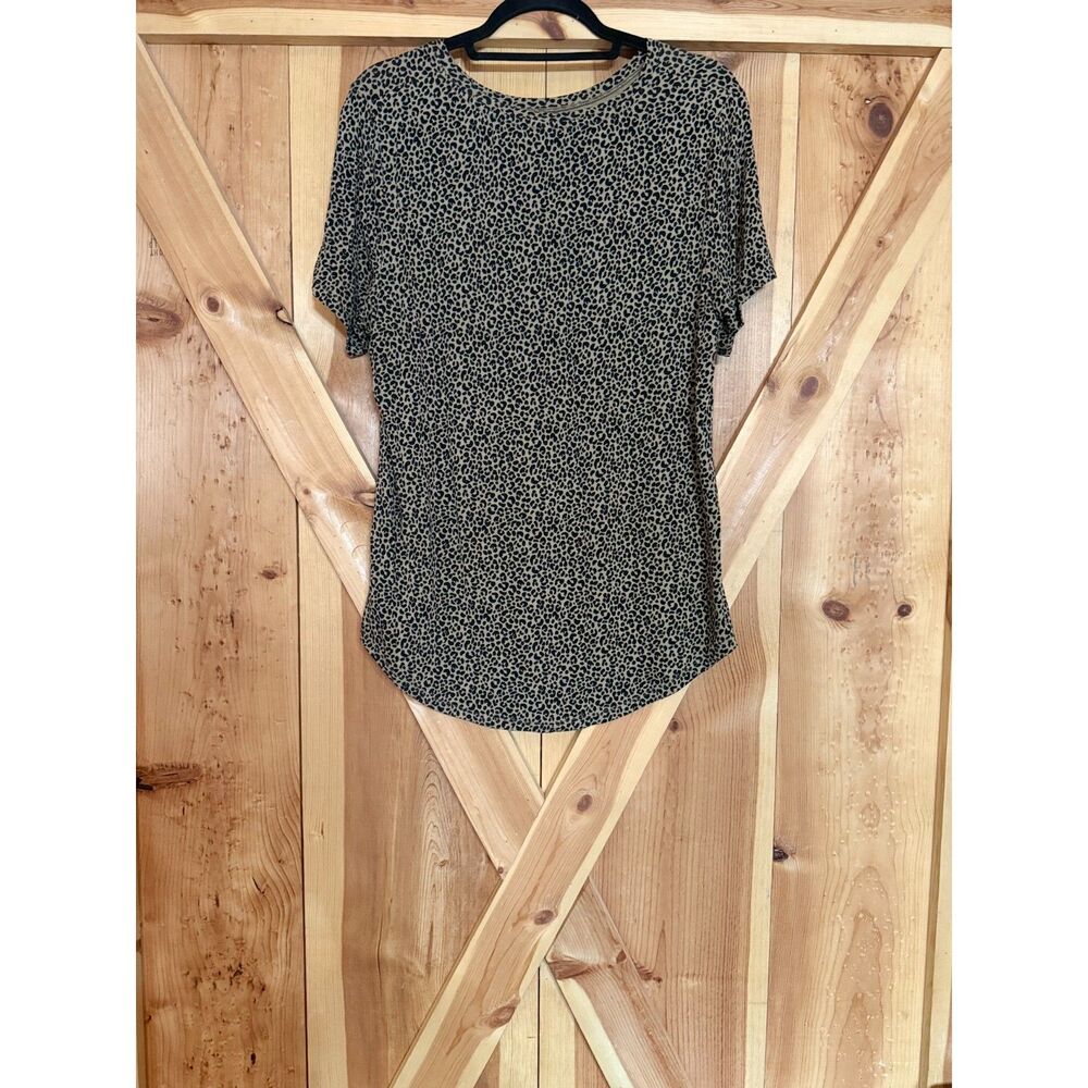 Old Navy Cheetah Print Womens Large V-Neck Leopard Stretch Top Indie Sleaze